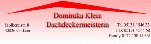 Klempner Niedersachsen: Dachdeckermeisterin Dominika Klein